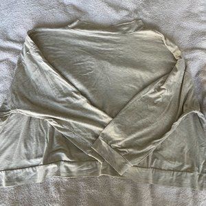 Purusha People LS crop top in oatmeal - size SMALL